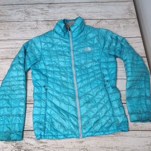 The North Face Blue Thermoball Lightweight Puffer Jacket Women Size Medium